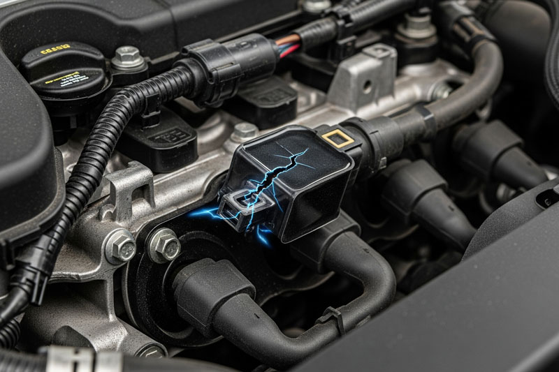 کوئل خودرو در حال کار در سیستم موتور.