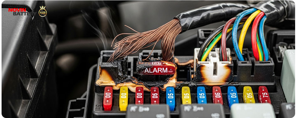 برق دزدی دزدگیر و سیستم صوتی: علت جریان کشی اضافه و راهنمای رفع مشکل 2 سیمکشی نامناسب و خرابی قطعات، عامل اصلی برق دزدی دزدگیر از باتری خودرو