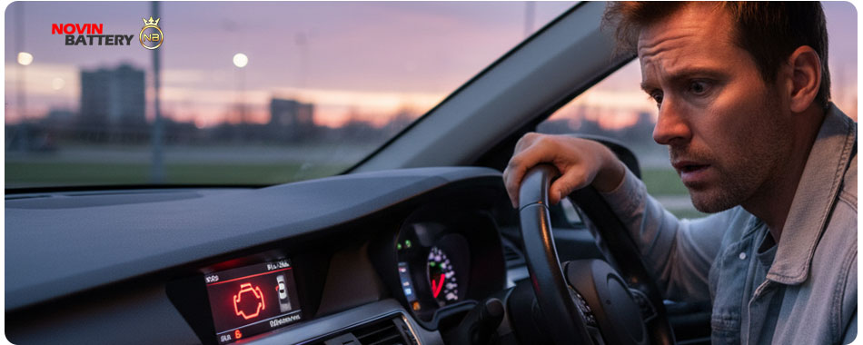 روشن شدن چراغ هشدار و نگرانی راننده