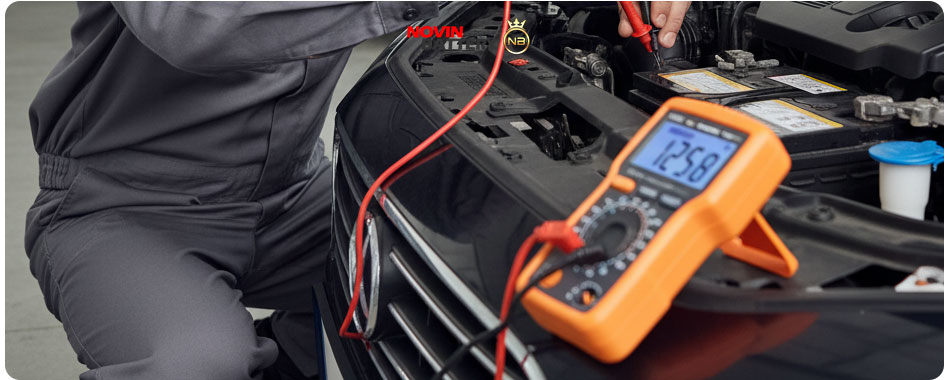 نحوه اتصال ولت‌متر به باتری