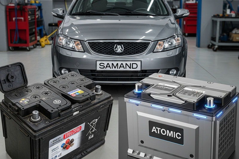 باتری اتمی یا اسیدی برای سمند؟ مقایسه مزایا و معایب باتری MF و تر برای سمند