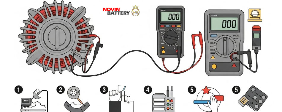 پیشگیری از علت انفجار باتری ماشین با تست دینام